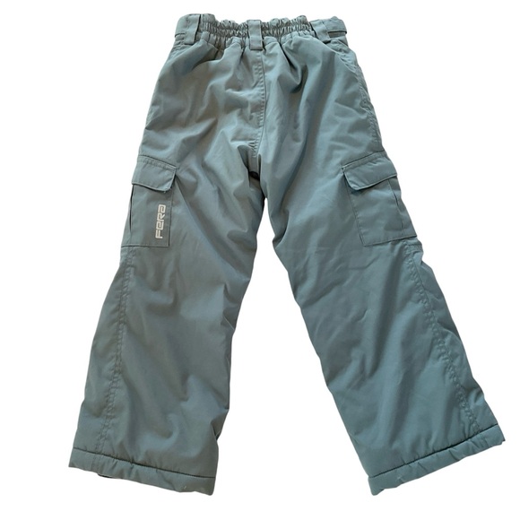 FERA Insulated Ski Snow Pants Youth/Kids 7 Blue Adjustable Waist Cargo Pockets - Picture 8 of 12